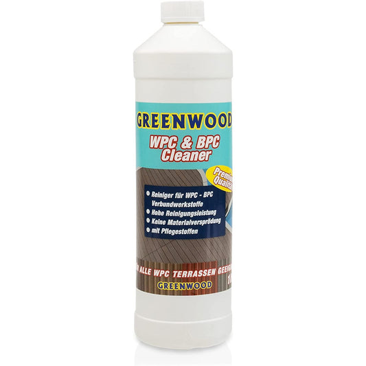 Greenwood WPC Terrassen Reiniger 1 l mit Pflegestoffen Super-Konzentrat